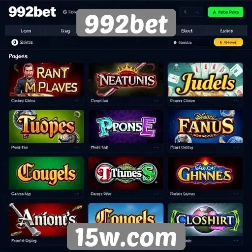 Avaliação das opções de jogos disponíveis na 992bet
