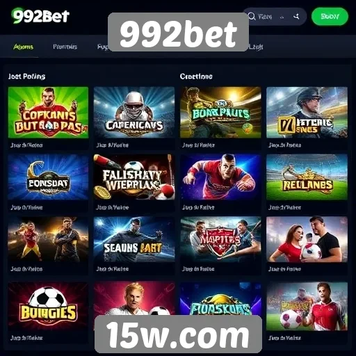 Exploração da oferta de jogos na 992bet